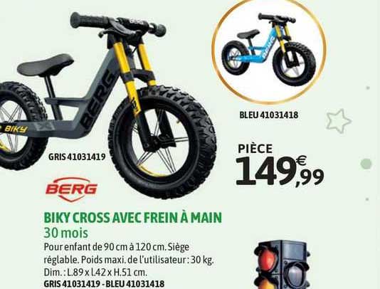 berg biky cross avec frein à main 30 mois