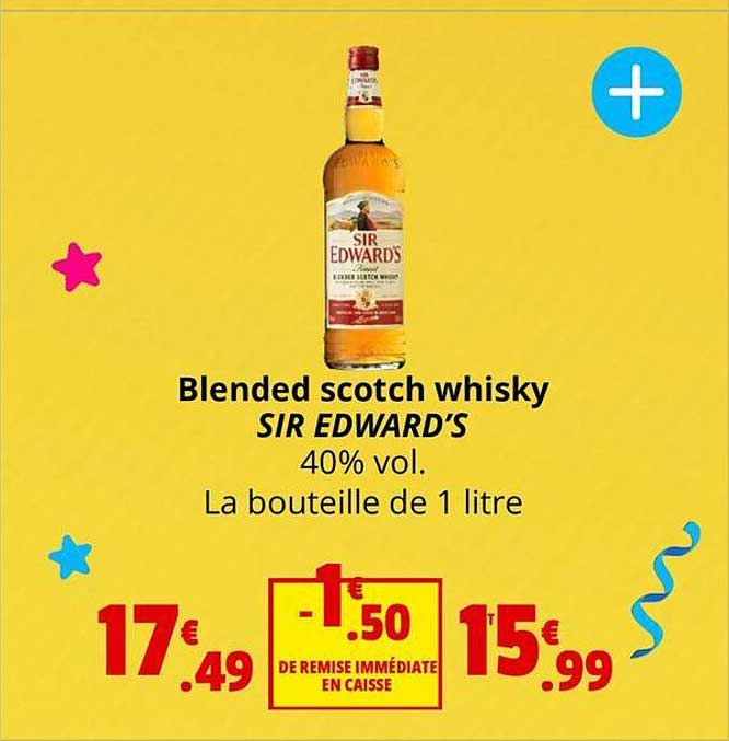 blended scotch whisky sir edward's