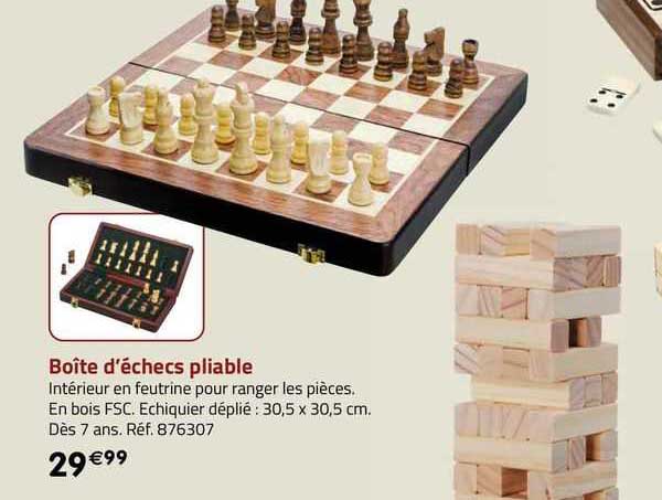 boîte d'échecs pliable