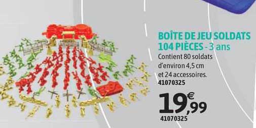 boîte de jeu soldats 104 pièces
