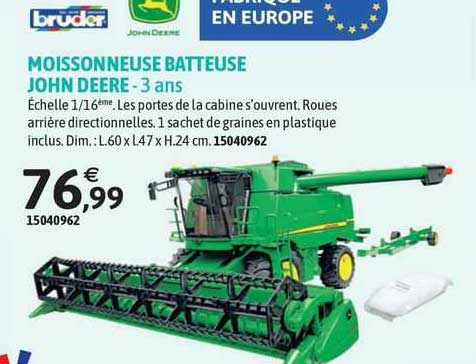bruder moissonneuse batteuse john deere - 3 ans