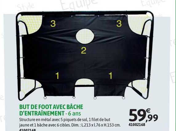 but de food avec bâche d'entraînement