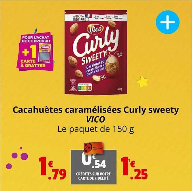 cacahuètes caramélisées curly sweety vico