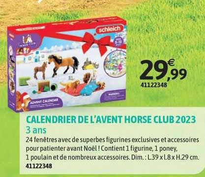 calendrier de l'avent horse club 2023 3 ans