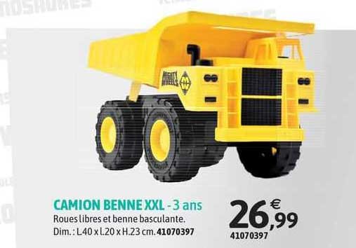 camion benne xxl - 3 ans