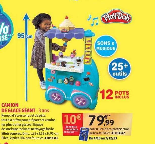 camion de glace géant play-doh