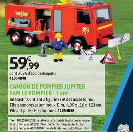 camion de pompier jupiter sam le pompier - 3 ans