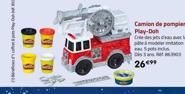 camion de pompier play-doh
