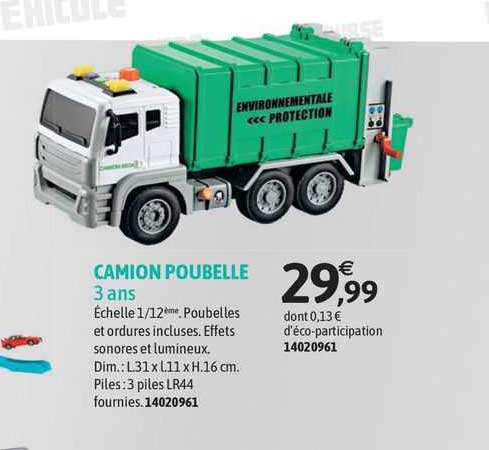 camion poubelle 3 ans