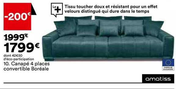 Canapé 4 Places Convertible Boréale