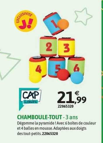 cap chamboule-tout - 3 ans