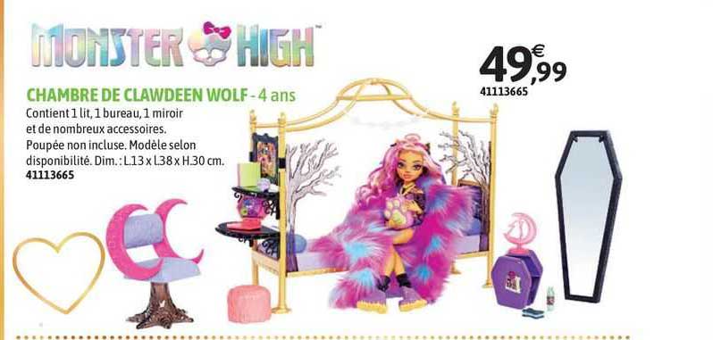 chambre de clawdeen wolf monster & high