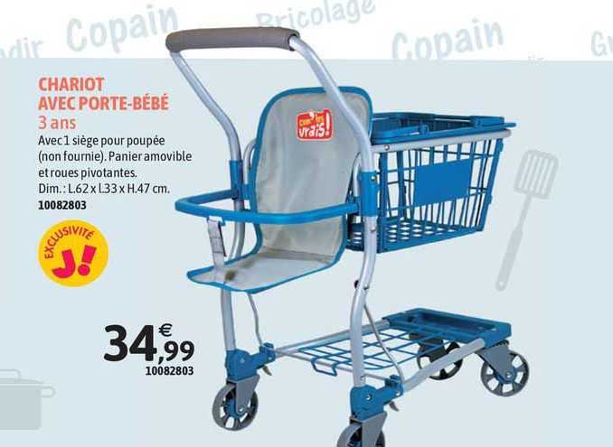 chariot avec porte-bébé