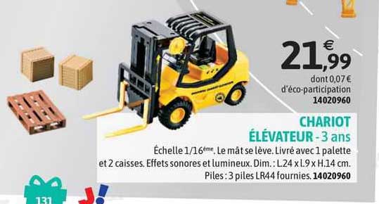 chariot élévateur - 3 ans