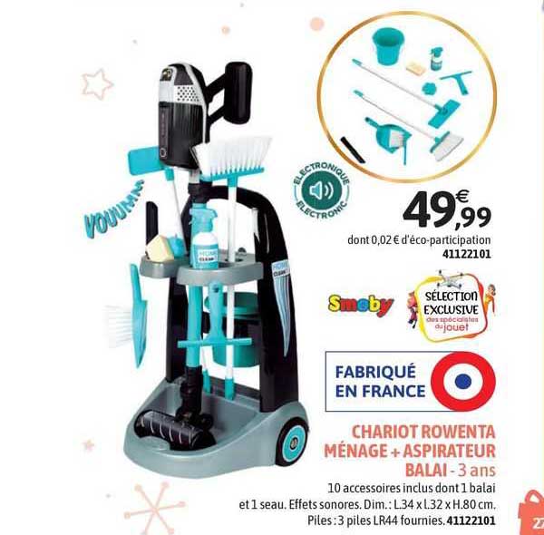Chariot Rowenta Ménage + Aspirateur Balai