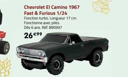 chevrolet el camino 1967 fast & furious 1:24