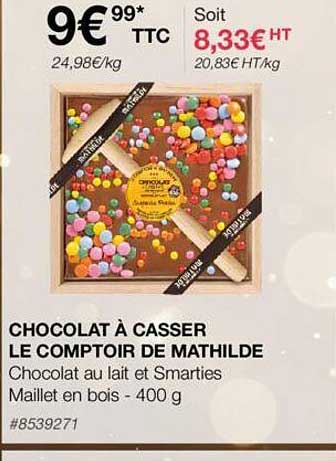 chocolat à casser le comptoir de mathilde