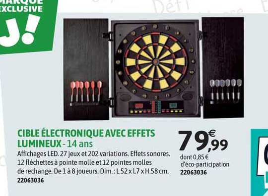 cible eléctronique avec effets lumineux - 14 ans