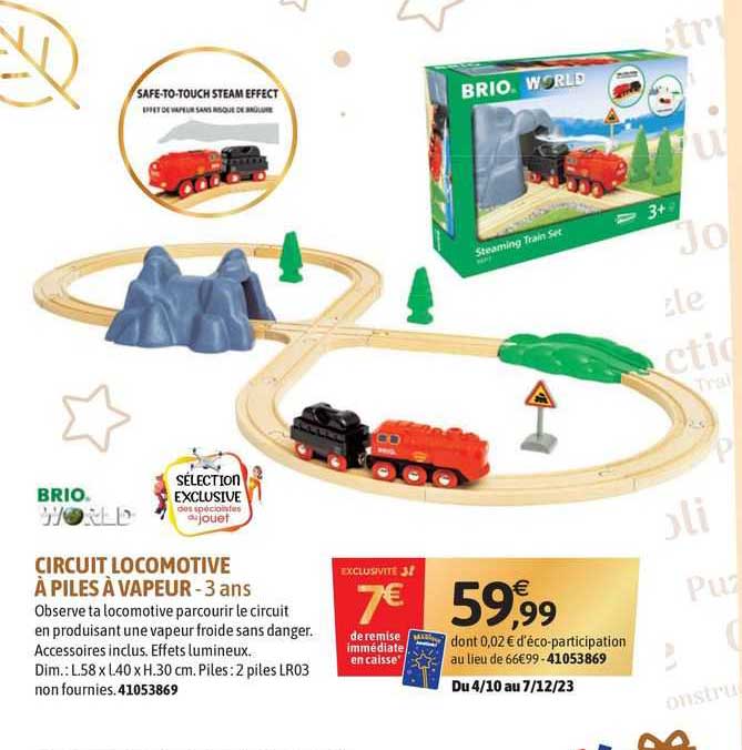 circuit locomotive à piles à vapeur