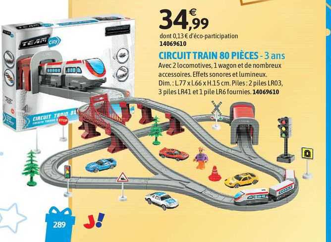 Circuit Train 80 Pièces - 3 Ans