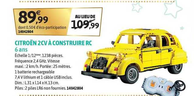 citroën 2cv à construite rc - 6 ans