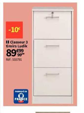 Classeur 3 Tiroirs Ludik