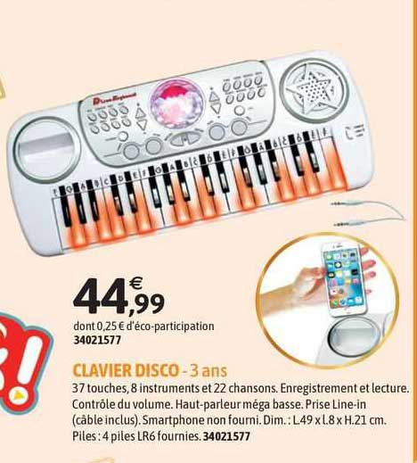 clavier disco - 3 ans