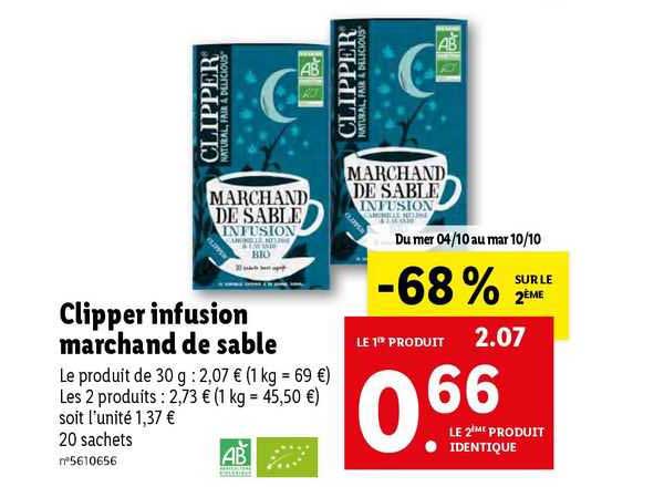 clipper infusion marchand de sable