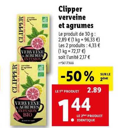 Clipper Verveine Et Agrumes
