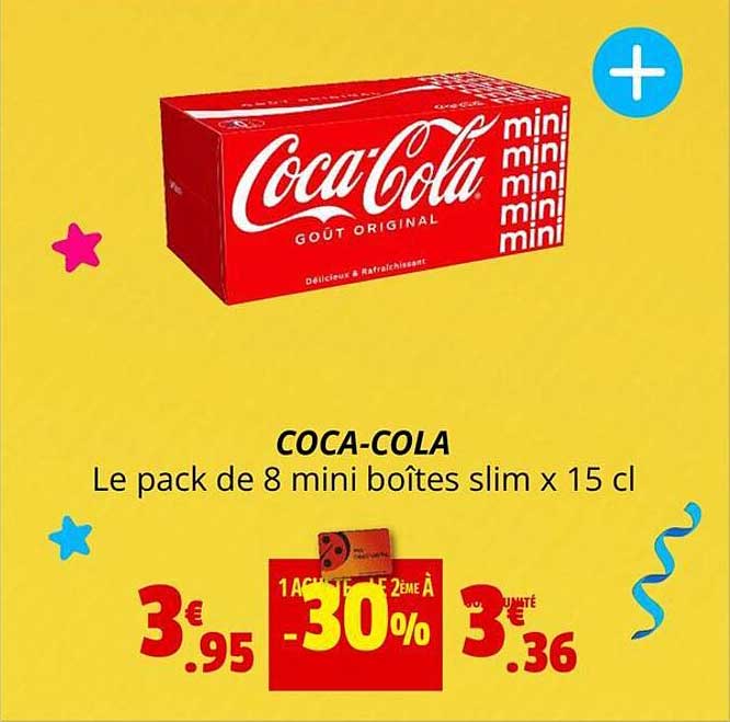 coca-cola le pack de 8 mini boîtes slim