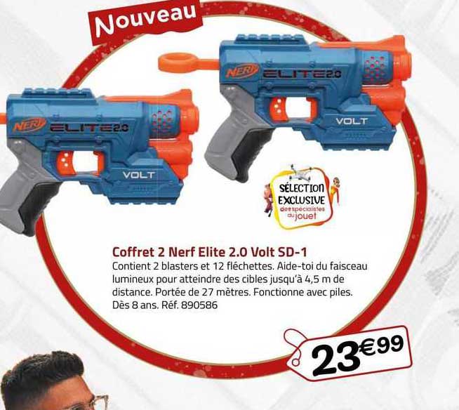 coffret 2 nerf elite 2.0 volt sd-1