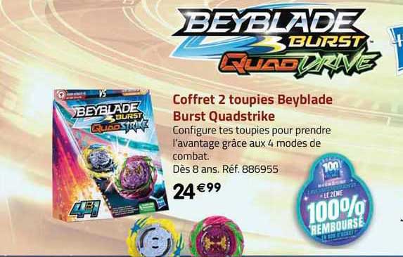 coffret 2 toupies beyblande burst quadstrike
