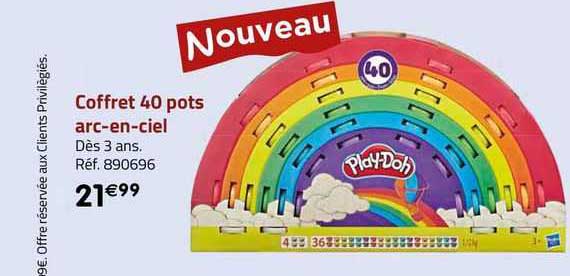 coffret 40 pots arc-en-ciel