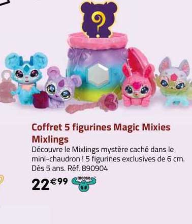 coffret 5 figurines magic mixies mixlings