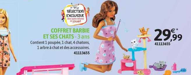 coffret barbie et ses chats - 3 ans