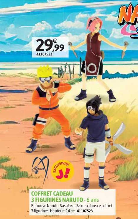 Coffret Cadeau 3 Figurines Naruto