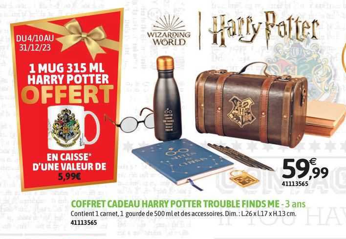 coffret cadeau harry potter trouble finds me - 3 ans
