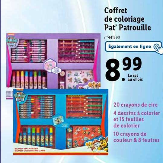 coffret de coloriage pat' patrouille