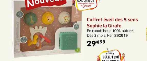 coffret éveil des 5 sens sophie la girafe