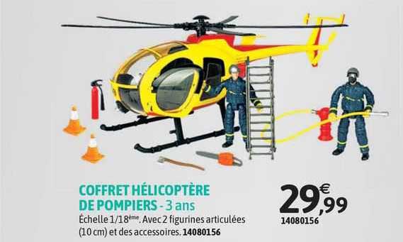 coffret hélicoptère de pompiers - 3 ans