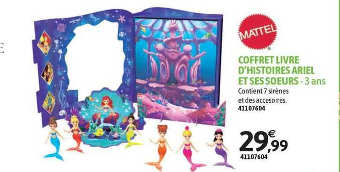 coffret livre d'histoires ariel et ses soeurs