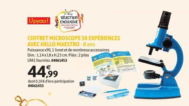 coffret microscope 50 expériences avec hello maestro