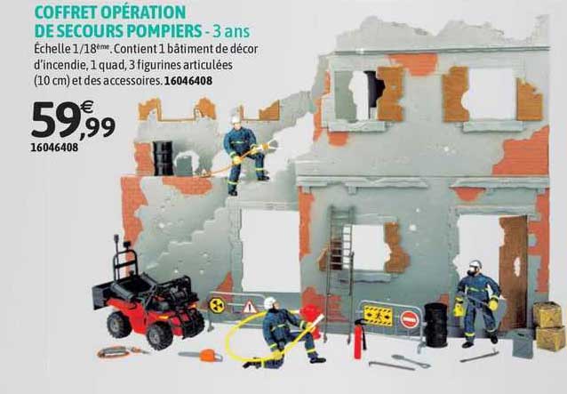 coffret opération de secours pompiers - 3 ans