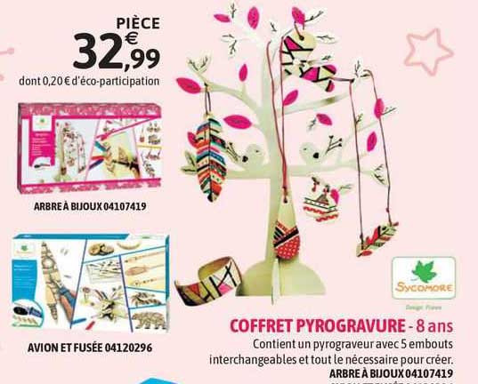 coffret pyrogravure sycomore - 8 ans