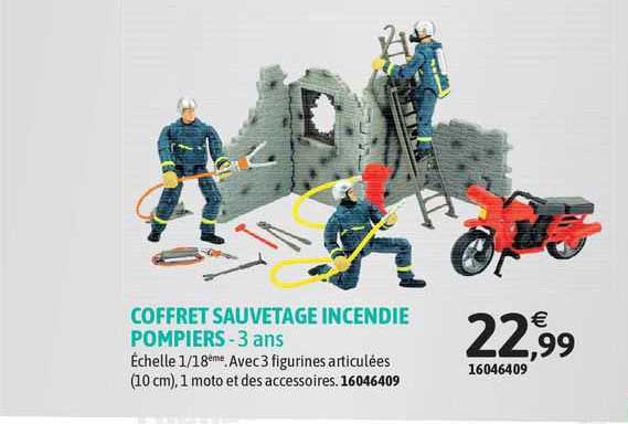 coffret sauvetage incendie pompiers - 3 ans
