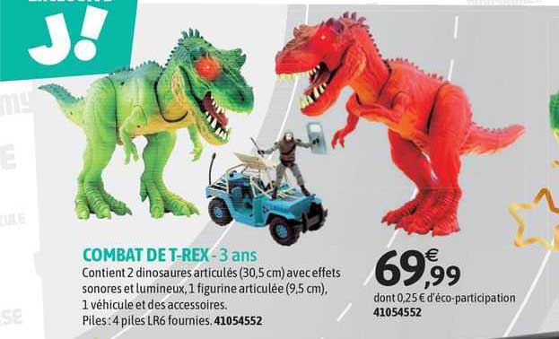 combat de t-rex - 3 ans
