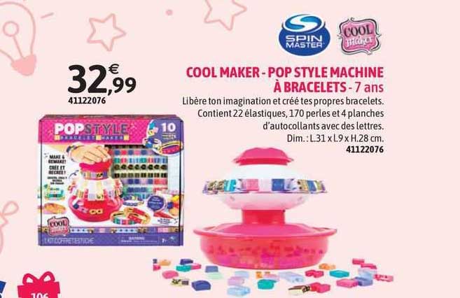 cool maker - pop style machine à bracelets