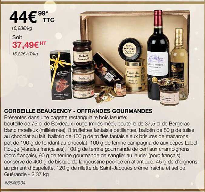 corbeille beaugency - offrandes gourmandes