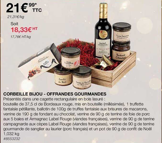 corbeille bijou - offrandes gourmandes