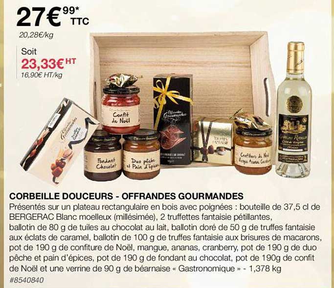 corbeille douceurs - offrandes gourmandes